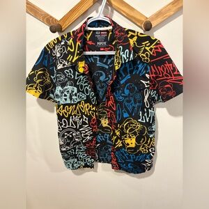 Phat Farm x Popeye graffiti-style button-down shirt.